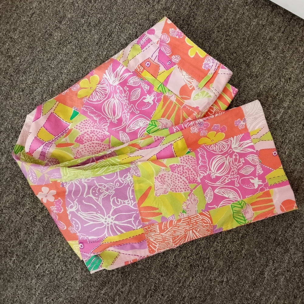 Lilly Pulitzer colorful cotton capri pants size 4